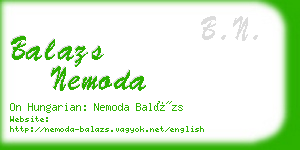 balazs nemoda business card